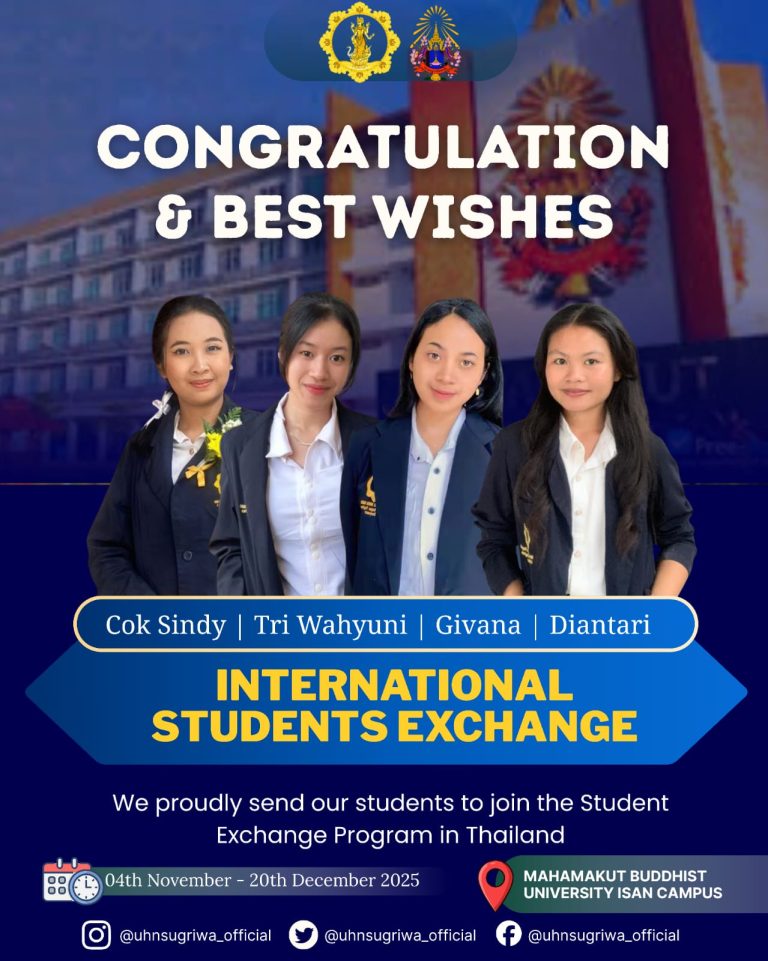 UHN IGB Sugriwa Students Depart for Short Course Program at Mahamakut Buddhist University, Thailand
